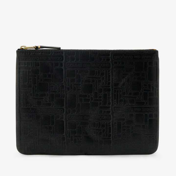 SA5100EL Embossed Logotype Wallet Black Front