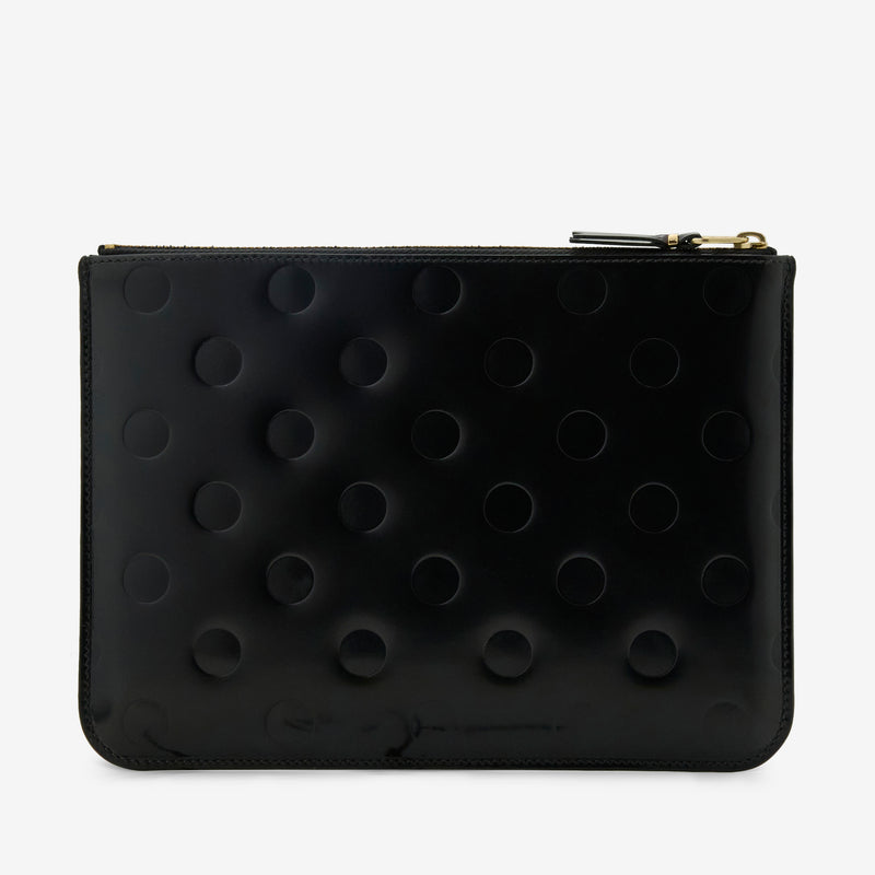SA5100NE Polka Dots Embossed Wallet Black – Above The Clouds