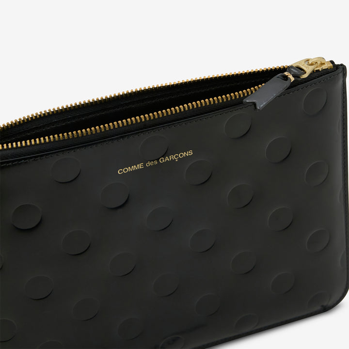 SA5100NE Polka Dots Embossed Wallet Black