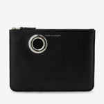 SA5100SE Silver Eyelet Wallet Black