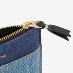 SA8100DP Denim Patchwork Wallet Blue Denim