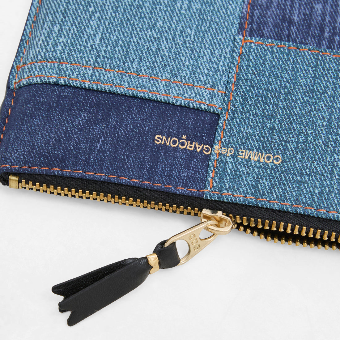 SA8100DP Denim Patchwork Wallet Blue Denim Accessories