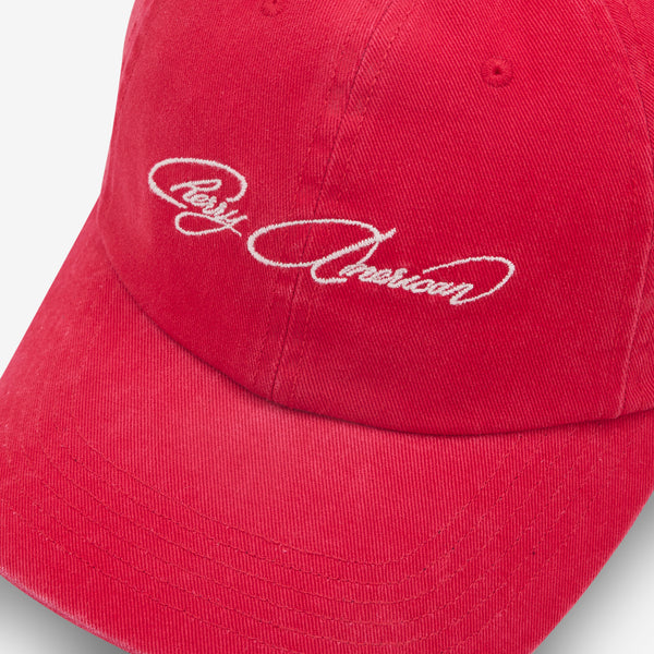 Cherry American Unstructured Hat Cherry Red Headwear