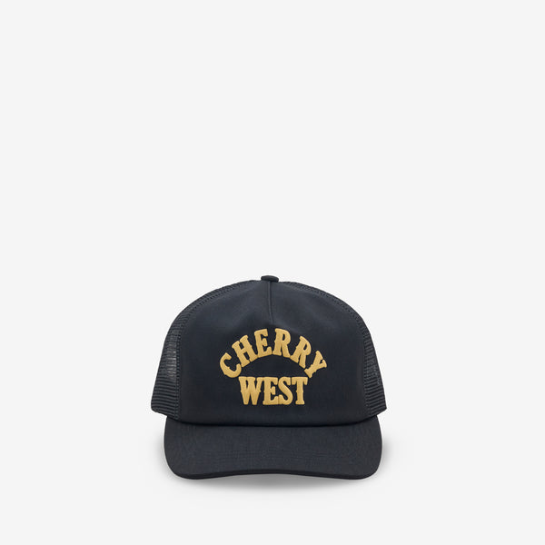 Cherry West Mesh Trucker Black Headwear