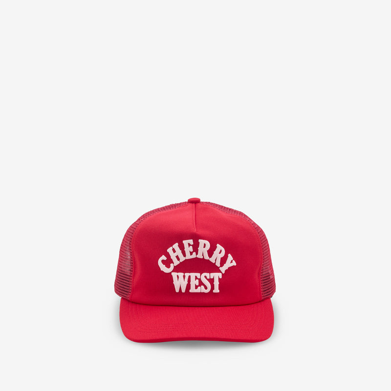 Cherry West Mesh Trucker Cherry Red Headwear