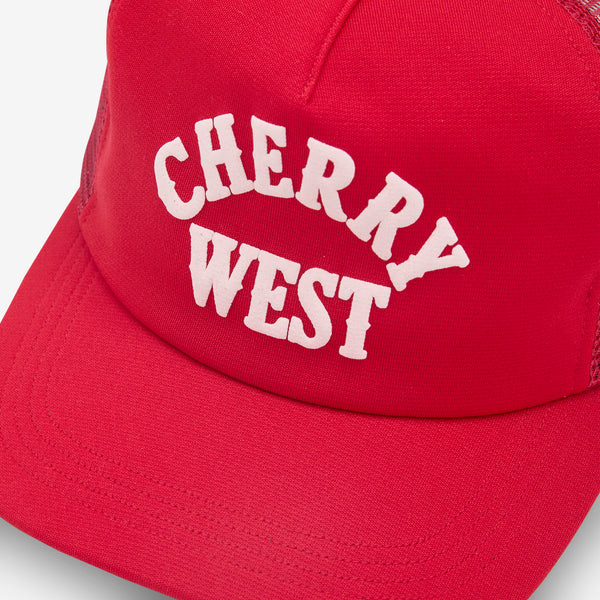 Cherry West Mesh Trucker Cherry Red Headwear