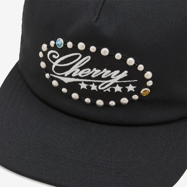 Five Star Studded Trucker Black Headwear