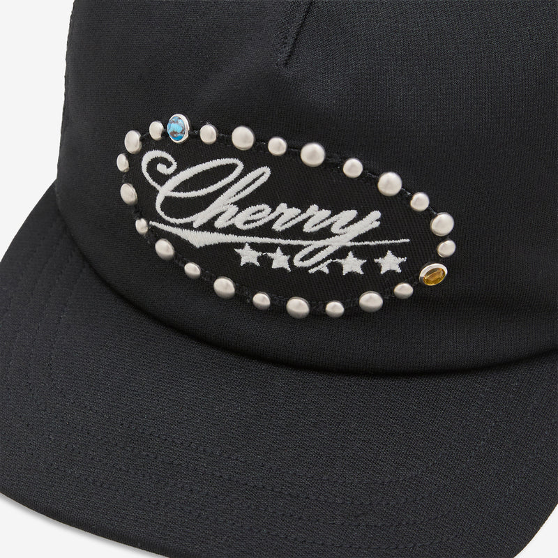 Five Star Studded Trucker Black Headwear