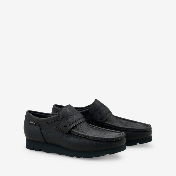 Wallabee Loafer GTX Black Leather Front