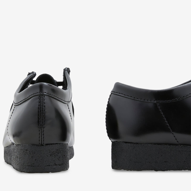 Wallabee Black Hishine Leather Footwear