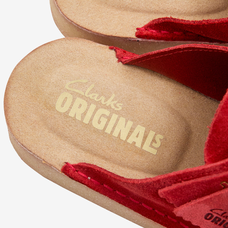 Women's Desert Nomad Mule Red Suede Footwear