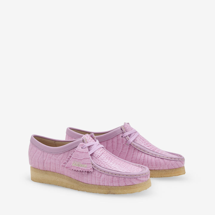 Women's Wallabee Mauve Croc Front