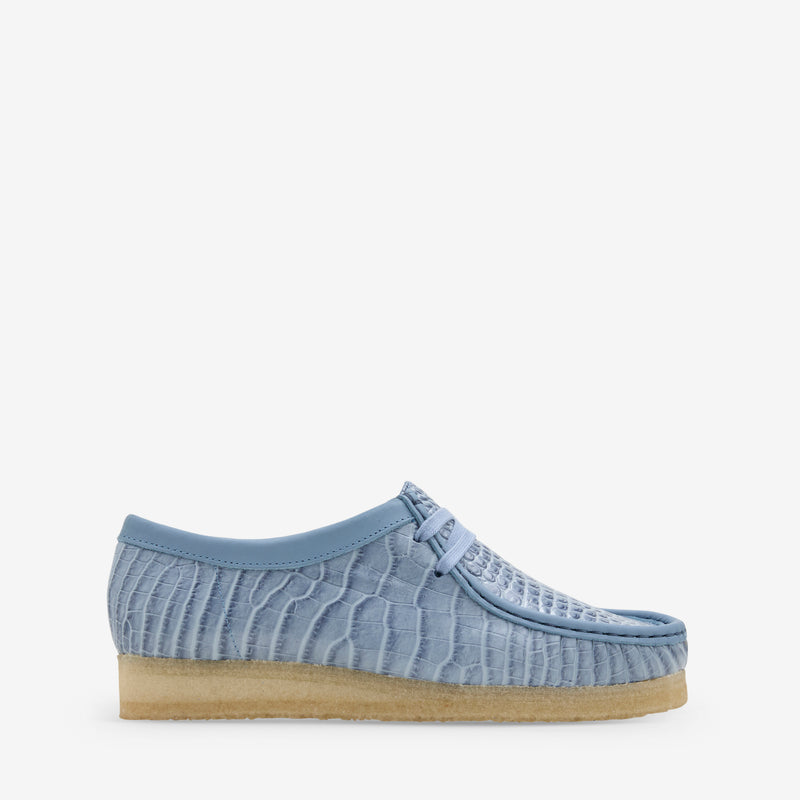 Women's Wallabee Powder Blue Croc Footwear
