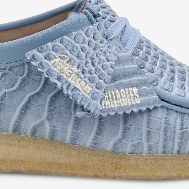 Women's Wallabee Powder Blue Croc Footwear
