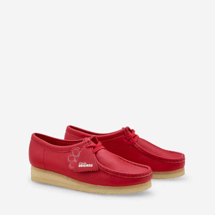Women's Wallabee Red Leather Front