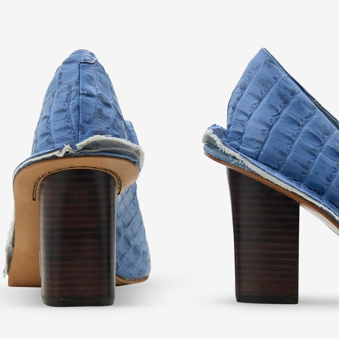 Martine Rose x Women's Heel Blue Leather Footwear