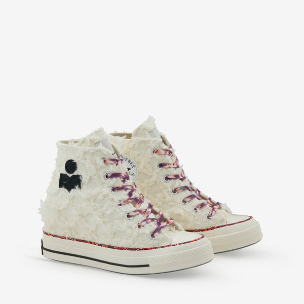 Women's Isabel Marant x Chuck '70 Internal Wedge Hi Vanilla White | Black Footwear