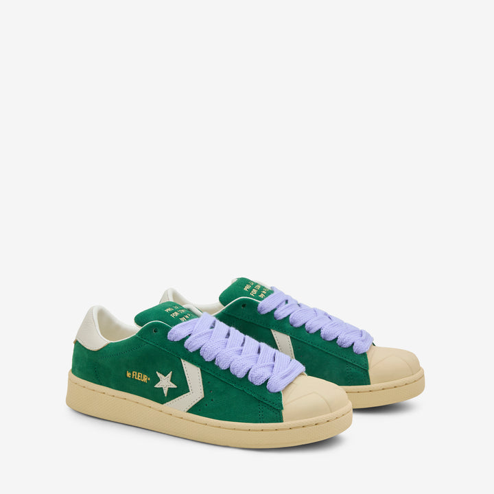 1908 by Tyler, The Creator Pro Leather Low Amazon | Banana Crepe | Lavender Front