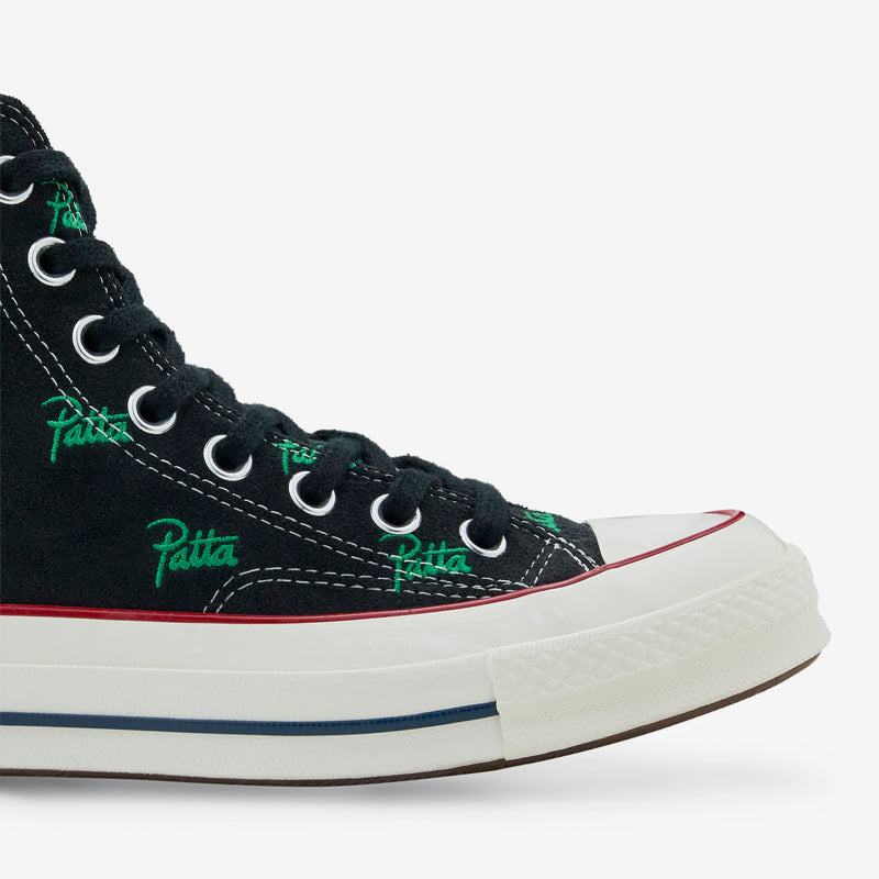 Patta x Chuck '70 Hi Black | Jolly Green Footwear