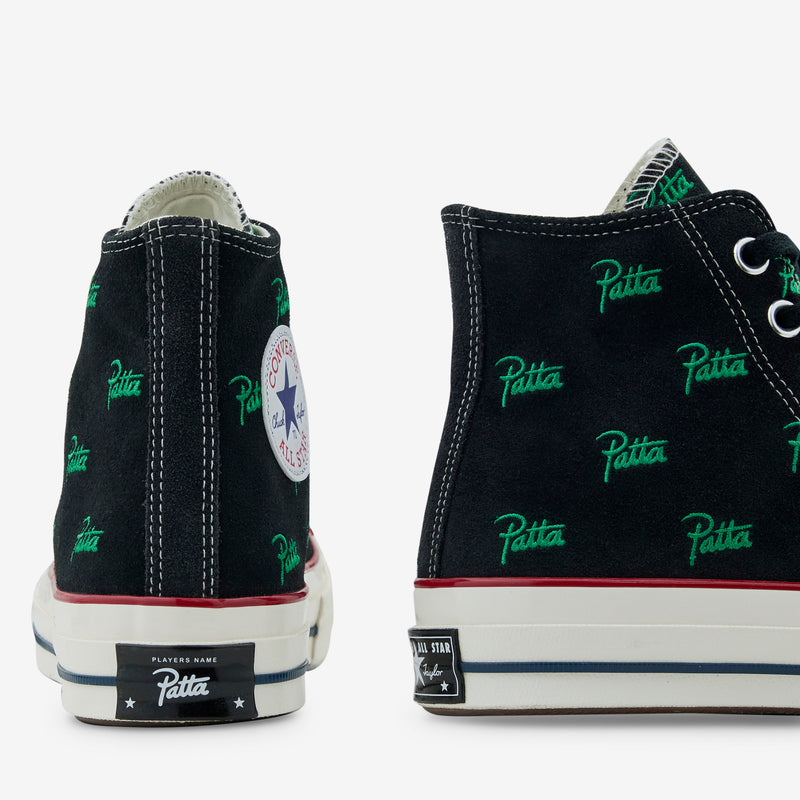 Patta x Chuck '70 Hi Black | Jolly Green Footwear