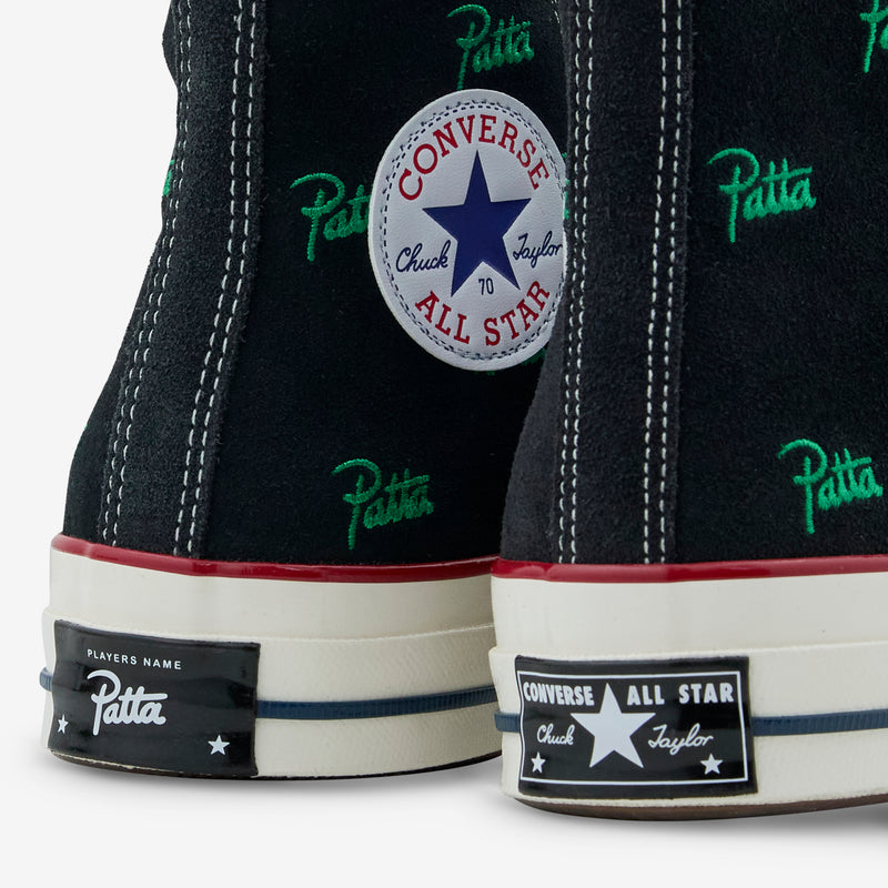 Patta x Chuck '70 Hi Black | Jolly Green Footwear
