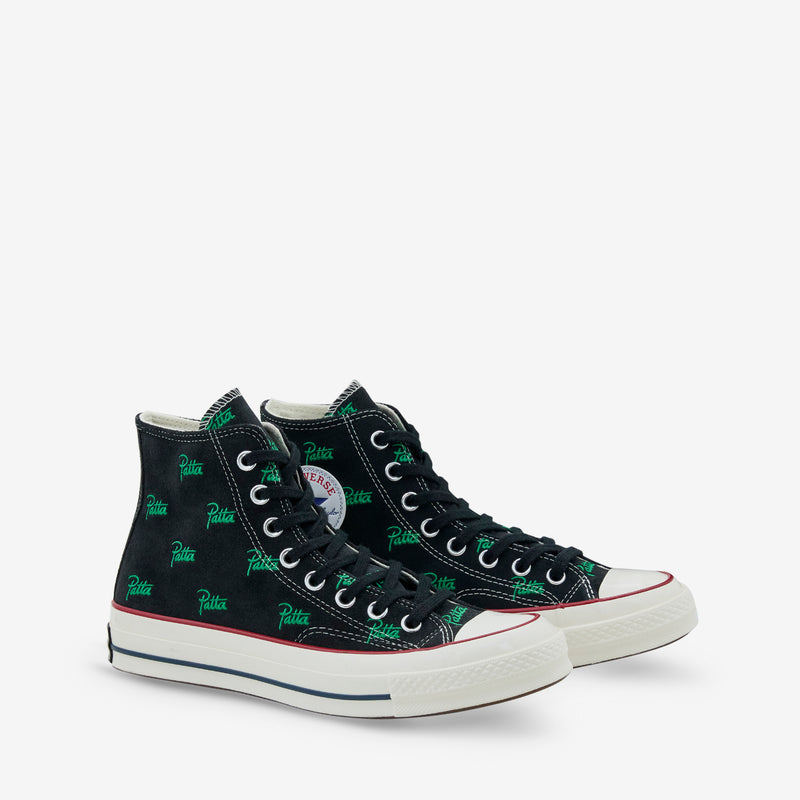 Patta x Chuck '70 Hi Black | Jolly Green Footwear