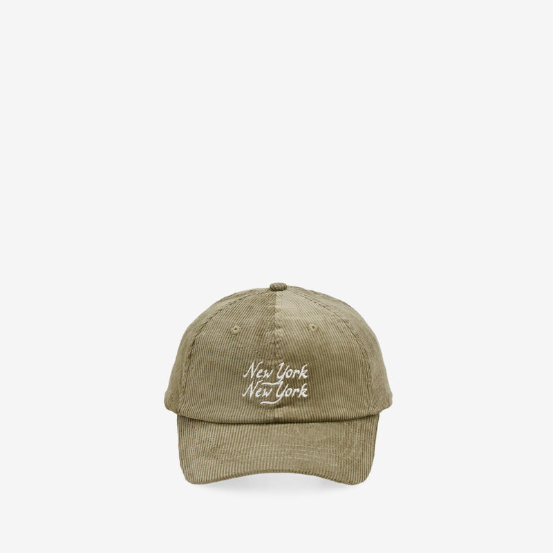 Script New York New York Cap Olive Headwear