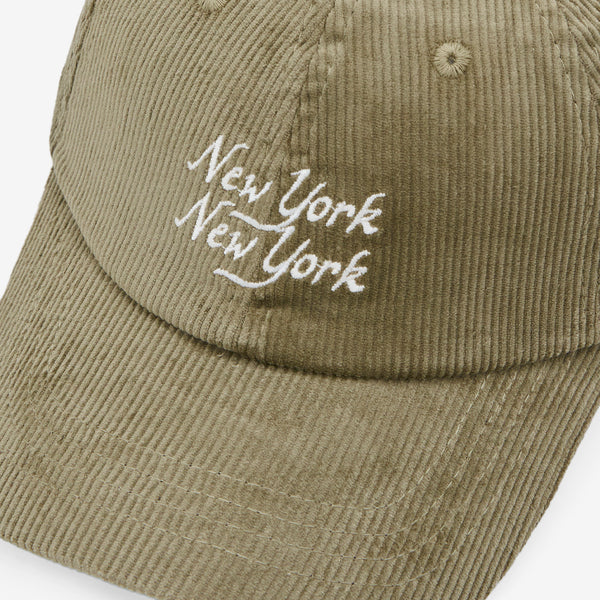 Script New York New York Cap Olive Headwear