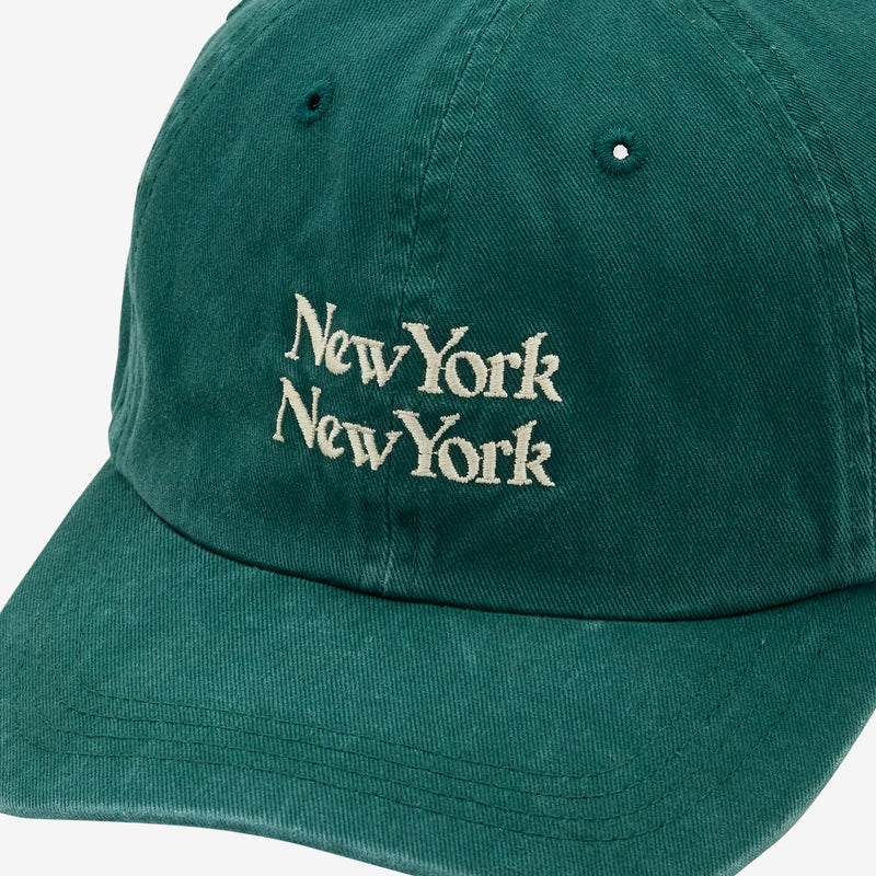 New York New York Cap Washed Green Headwear