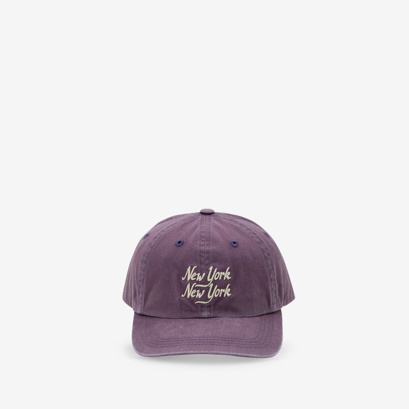 NY NY Script Hat Purple Headwear