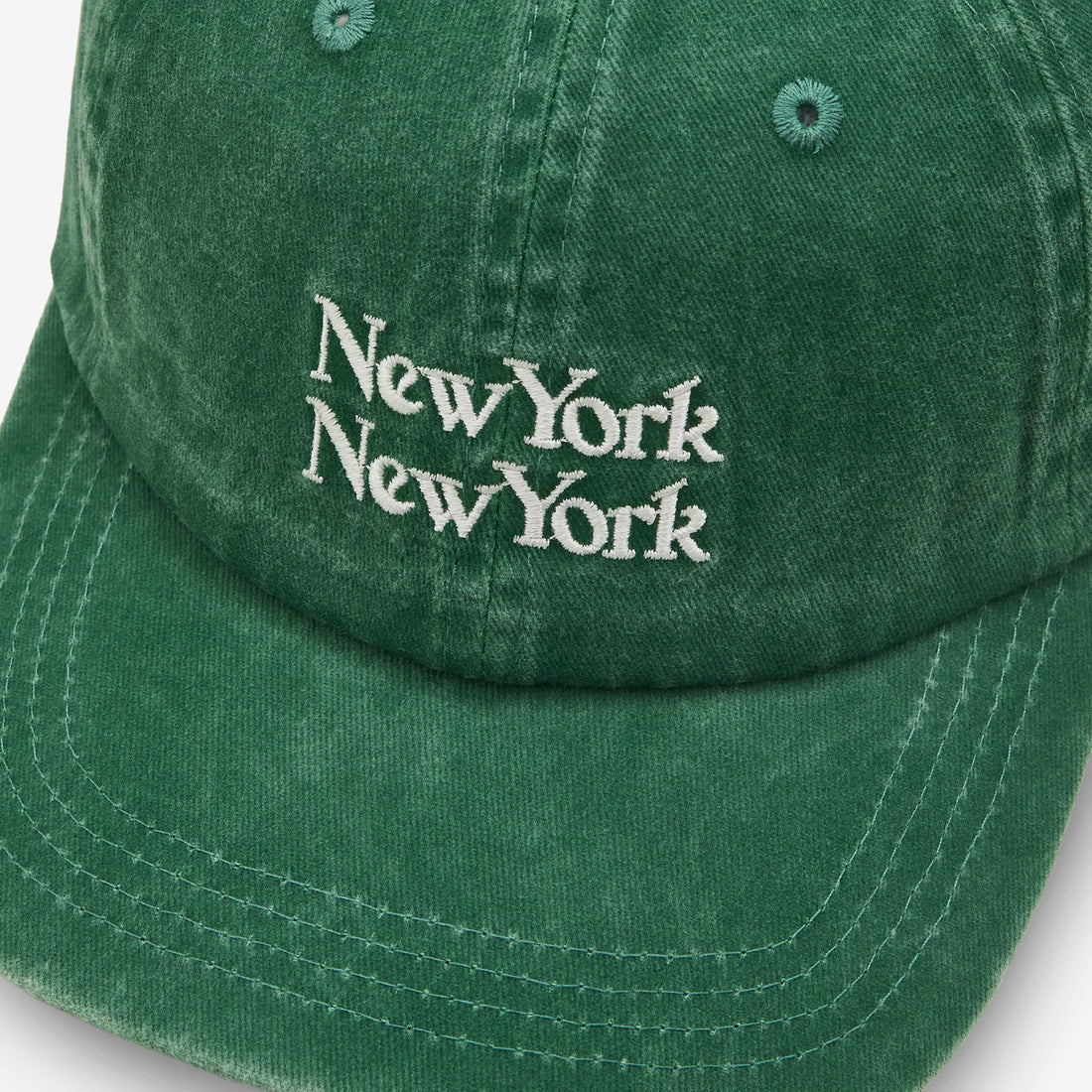 Washed NY NY Cap Green Headwear