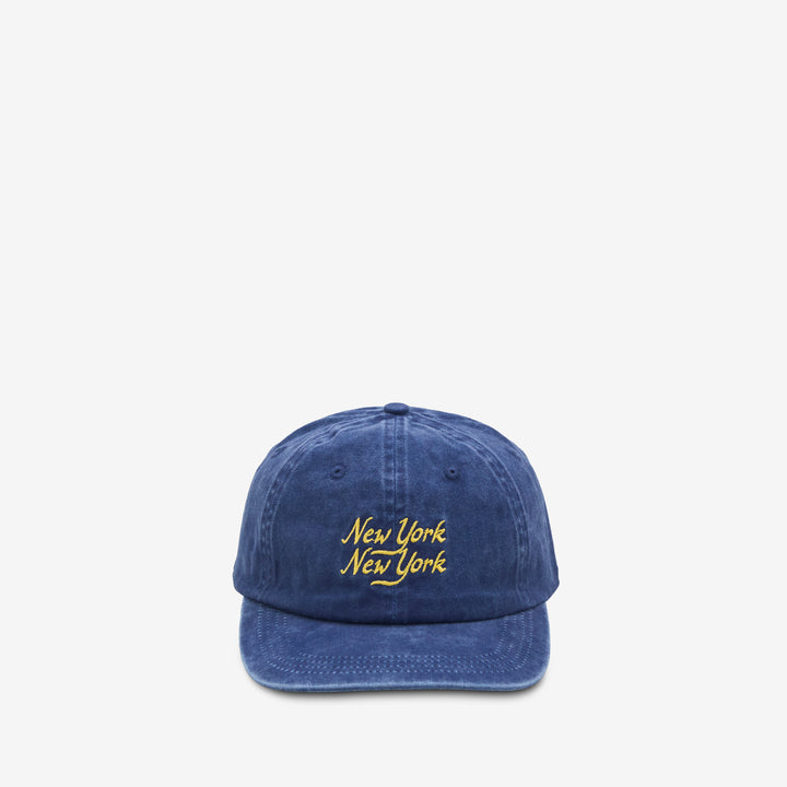 Washed Script Cap Navy Front