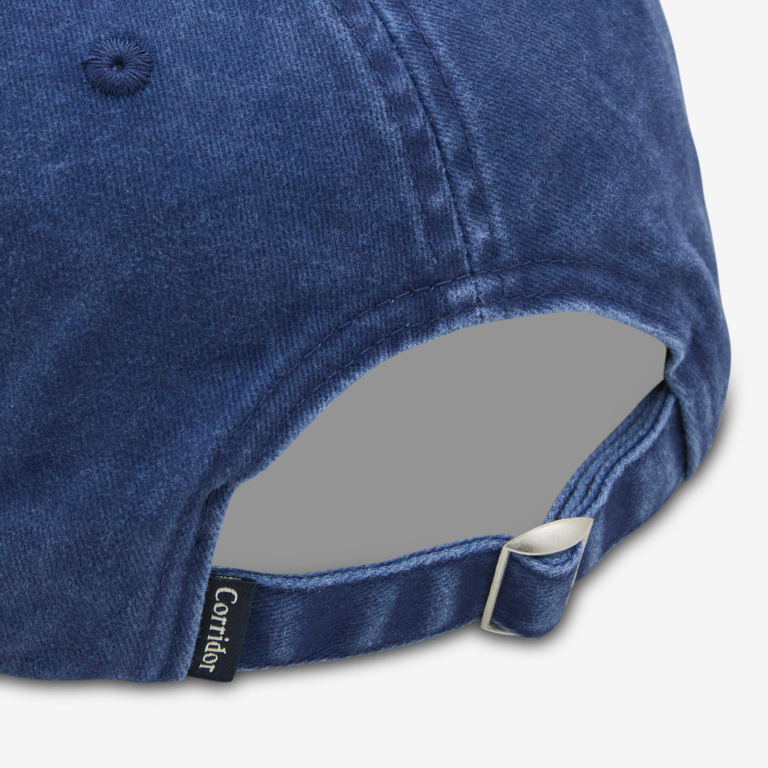 Washed Script Cap Navy Headwear