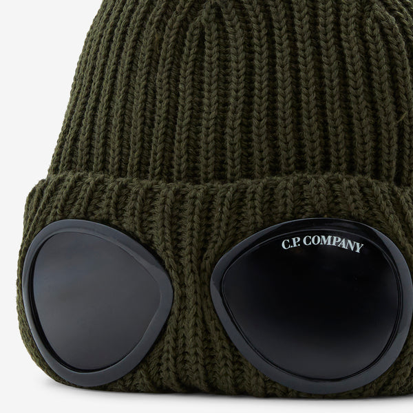 Extra Fine Merino Wool Goggle Beanie Ivy Green