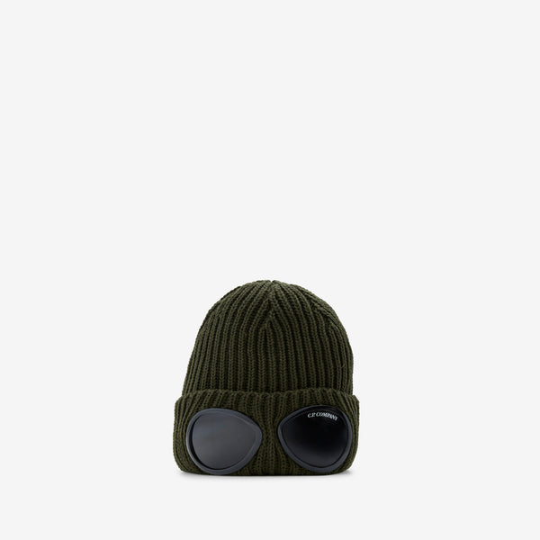 Extra Fine Merino Wool Goggle Beanie Ivy Green