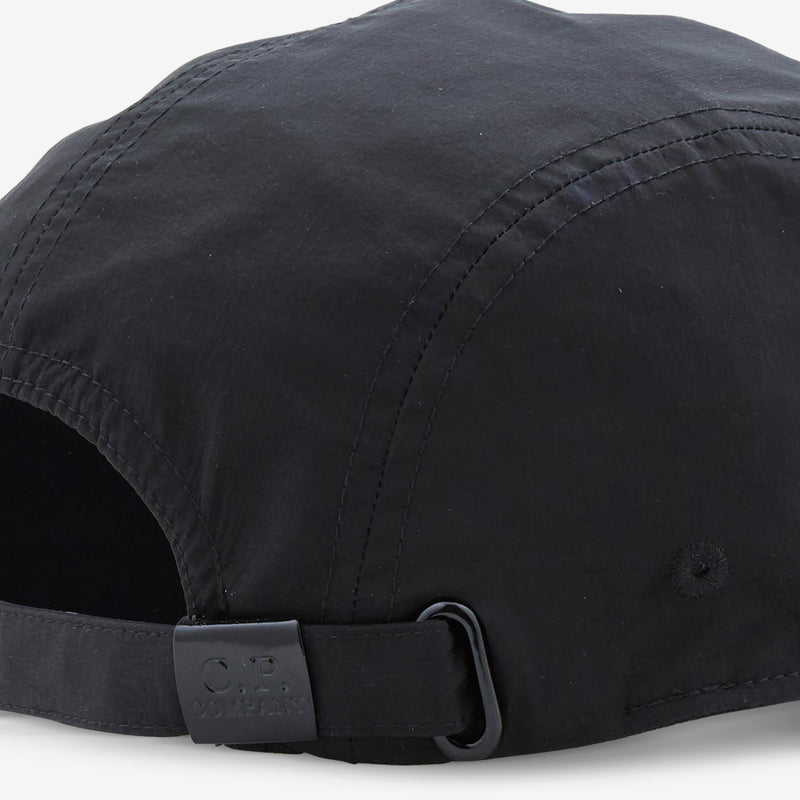 Chrome-R Panelled Logo Cap Black