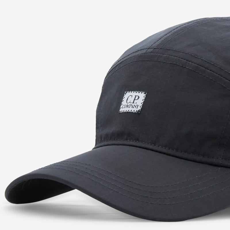 Chrome-R Panelled Logo Cap Black