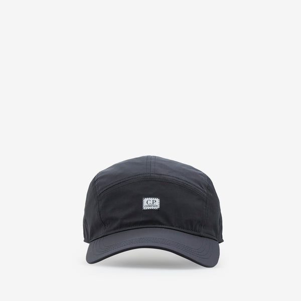 Chrome-R Panelled Logo Cap Black