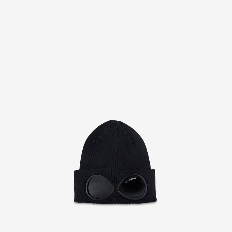 Cotton Goggle Beanie Black Headwear