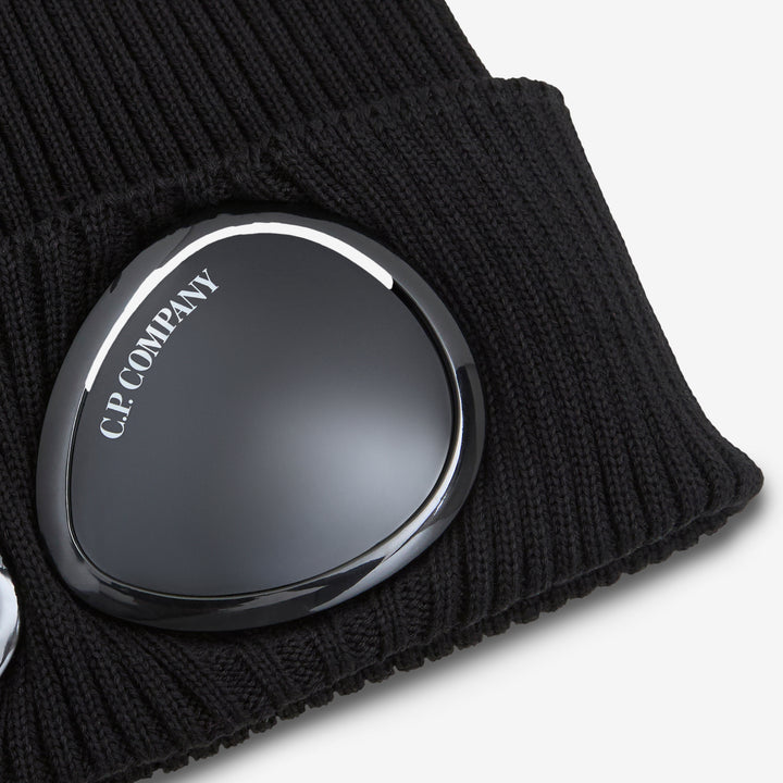 Cotton Goggle Beanie Black