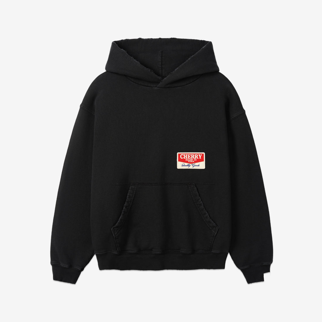 Chevron Pullover Hoodie Vintage Black Jumpers