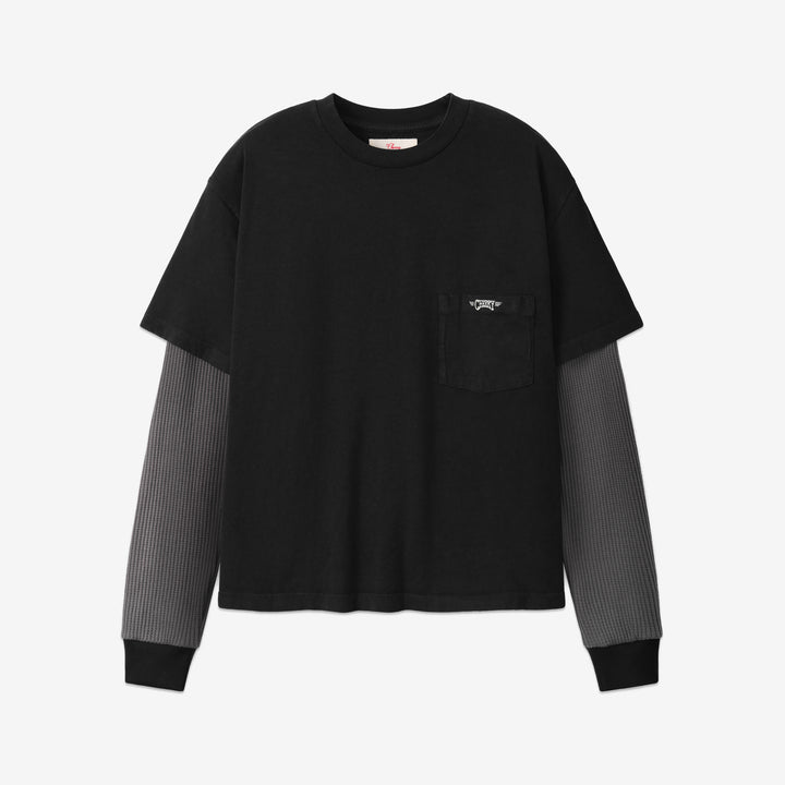 Southwest Layered Thermal T-Shirt Vintage Black Front