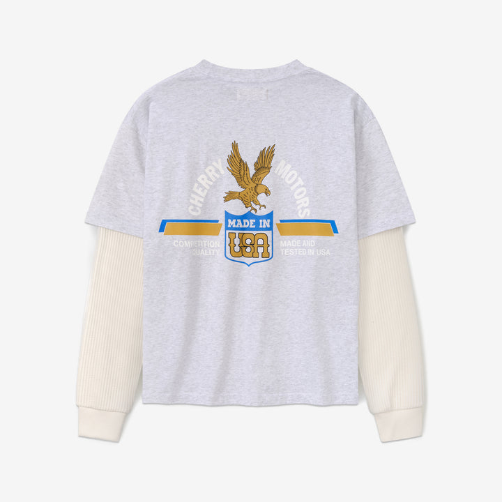 Motors Layered Thermal T-Shirt Heather Grey