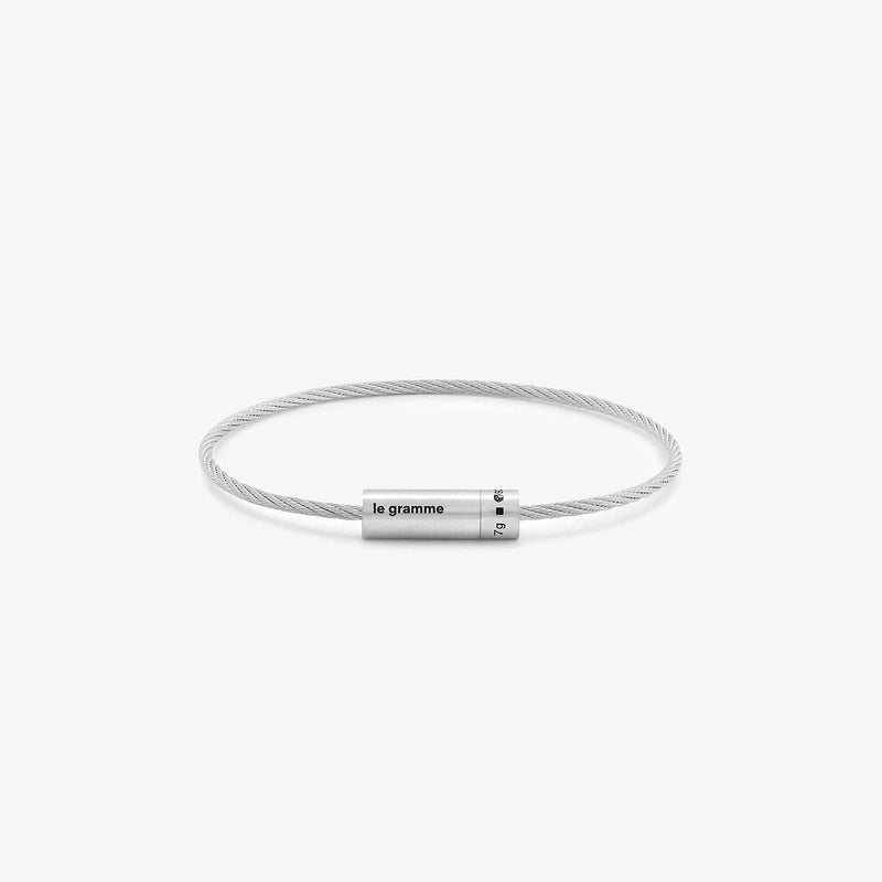 7g Brushed Sterling Silver Cable Bracelet Jewellery