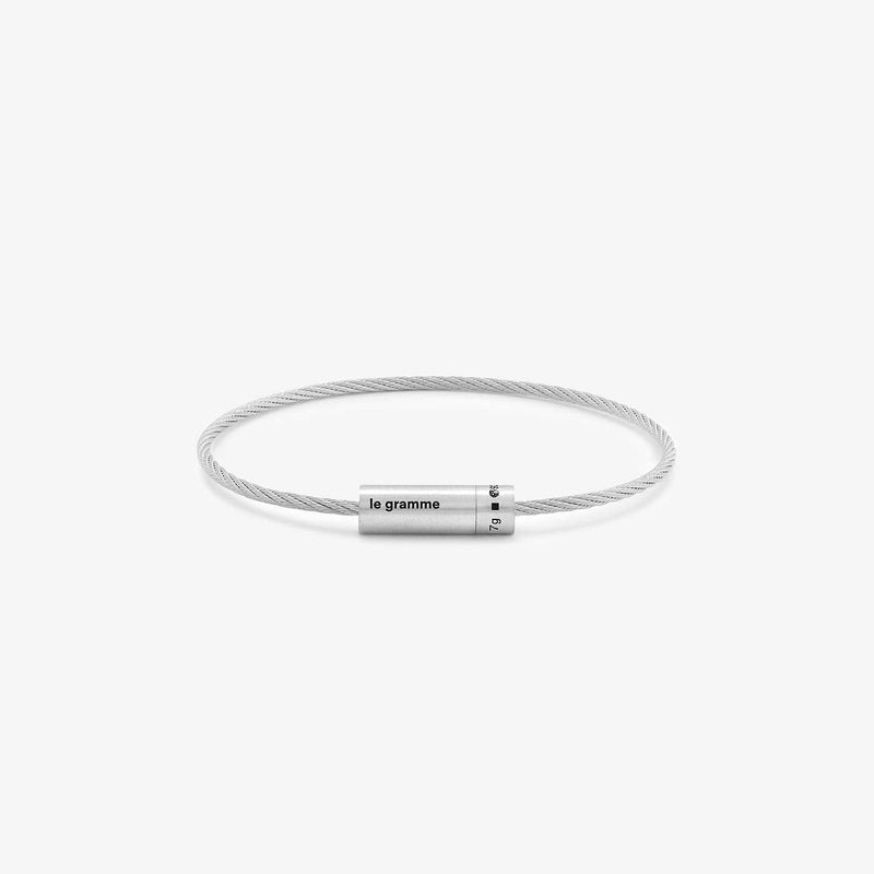 7g Brushed Sterling Silver Cable Bracelet