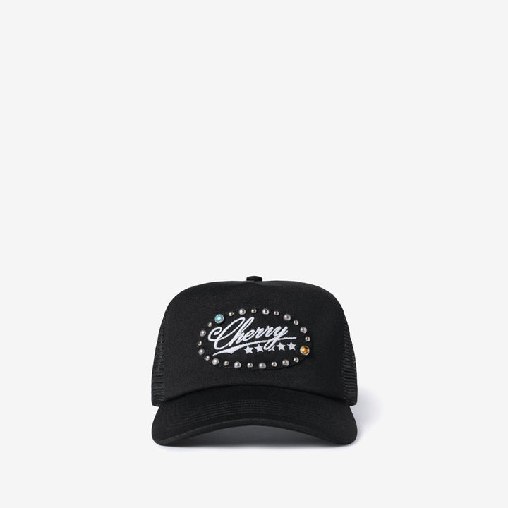 5 Star Studded Trucker Black Front