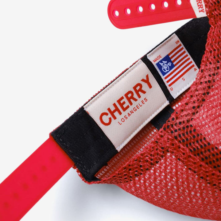 Mesh 5 Panel Trucker Red
