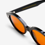 Clara Black | Orange Solid Lens