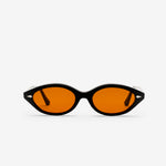 Clara Black | Orange Solid Lens