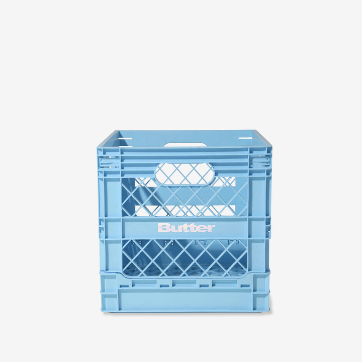 Collapsable Record Crate Sky Blue Front